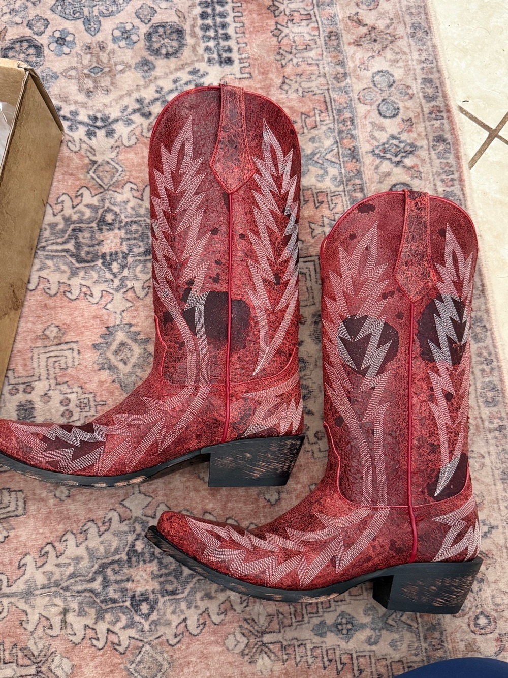 Distressed Red Johnny Ringo Women’s Boots - new